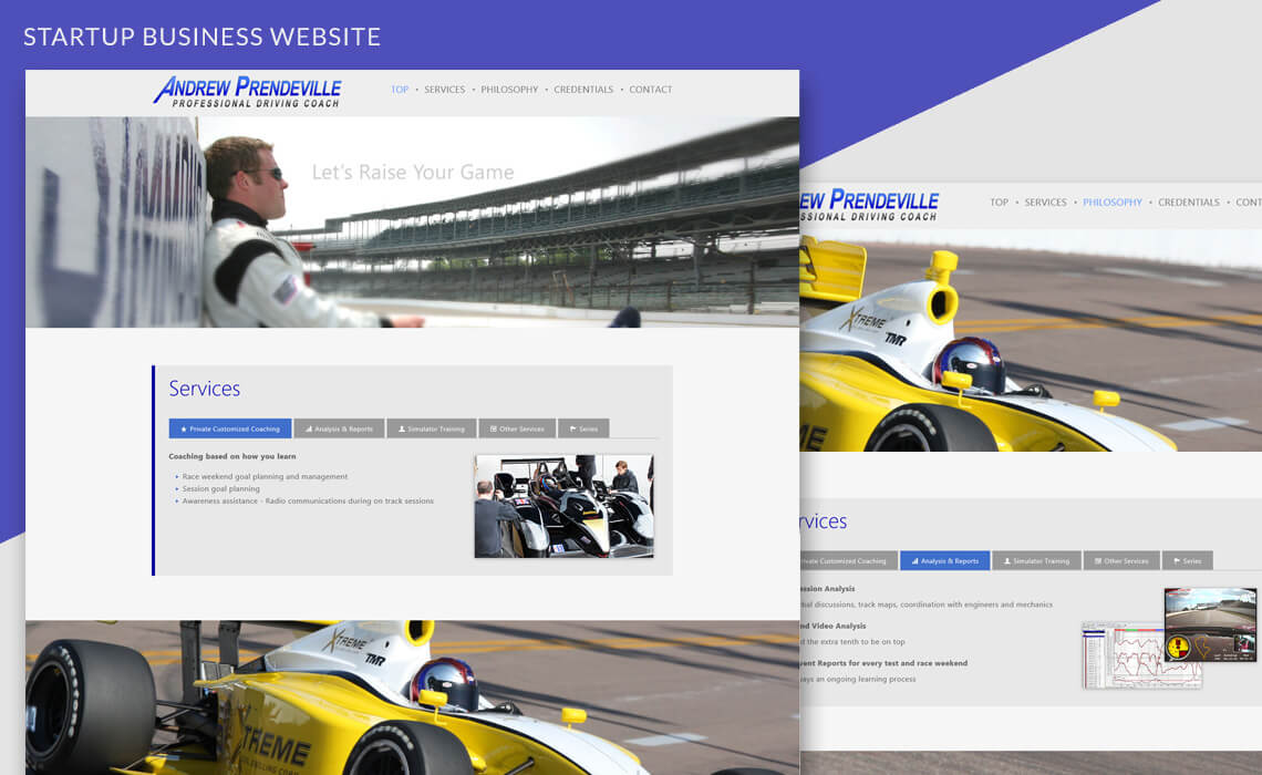 Andrew Prendeville - One-page Responsive Website Design