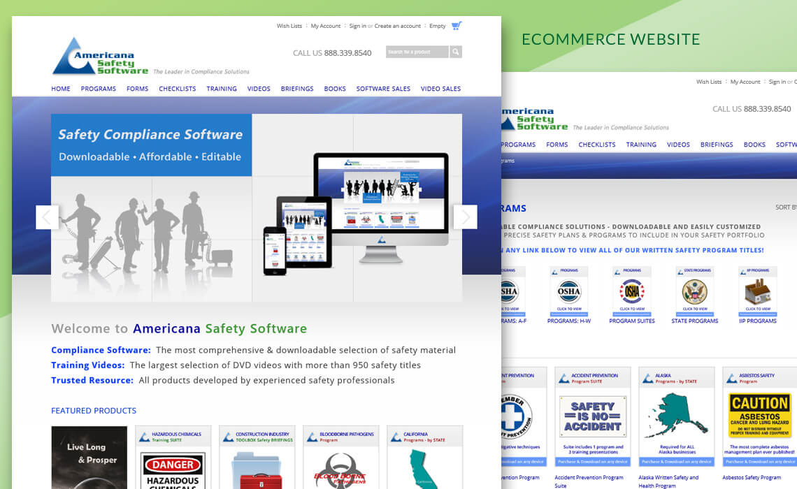 Americana Safety Software - Responsive Business Website Design
