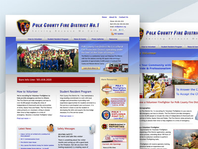 Polk County Fire District No.1 - County Fire District Web Design, Logo Design, Print & Digital Ad Marketing Design