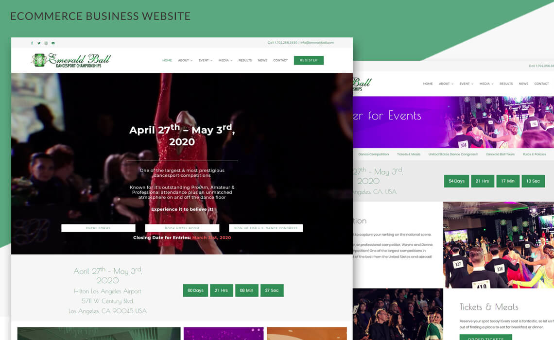 Emerald Ball - Responsive Ecommerce Business Website Design