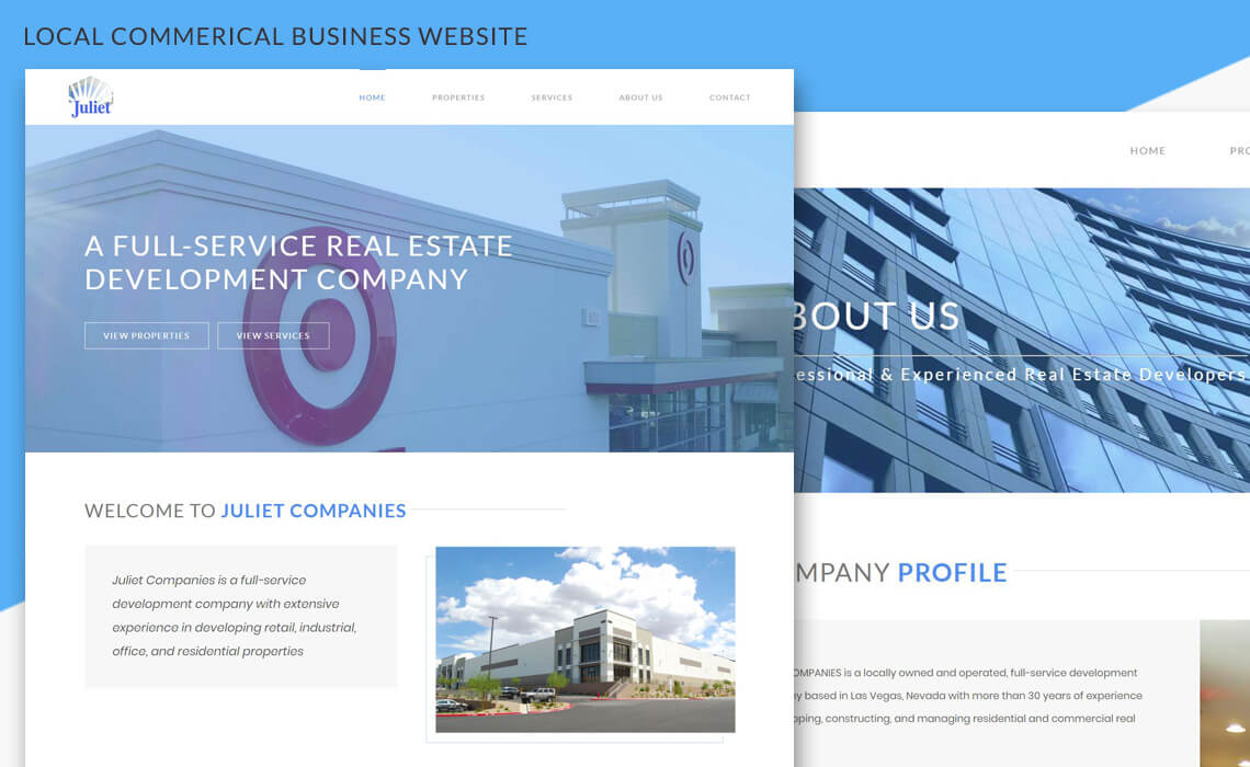 Juliet Companies - Responsive Local Commercial Business Website Design