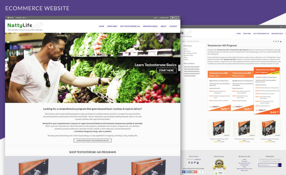 NattyLife - Responsive Ecommerce Website Design
