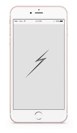 Mobile phone screen displaying a mobile-friendly website
